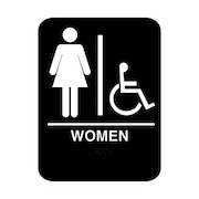 Cal-Royal Products Women's Handicap Restroom Sign BL-WH68